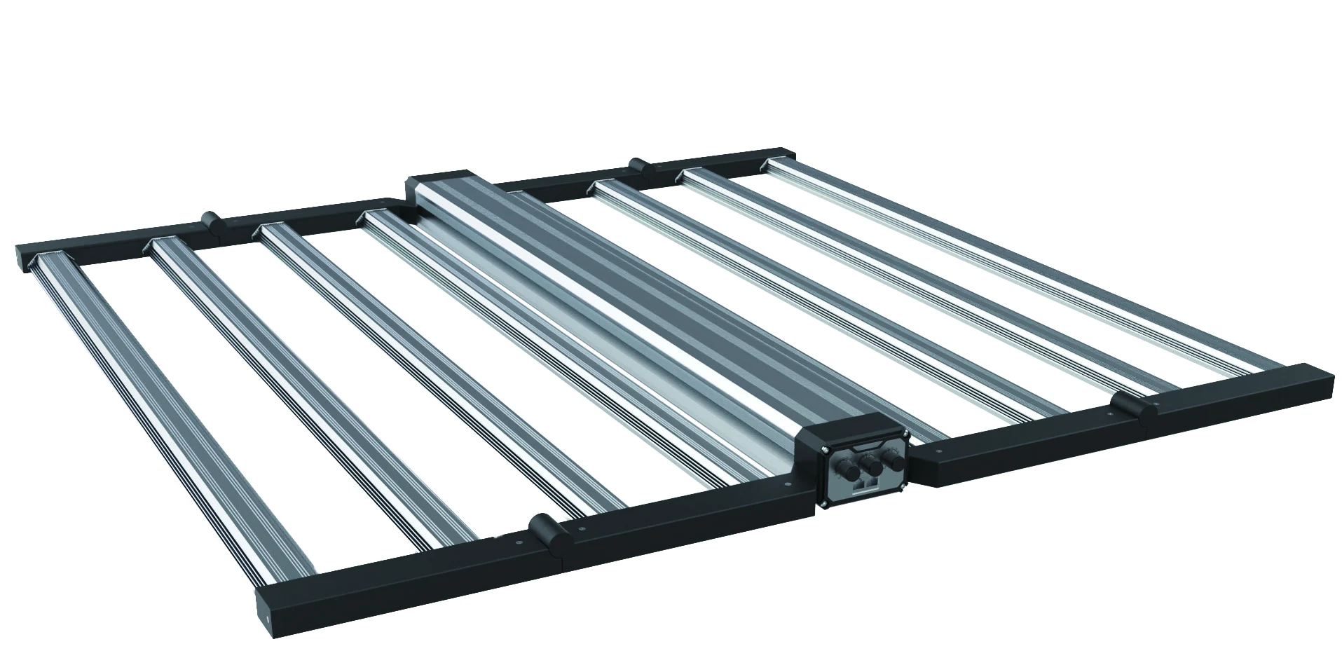Tri-fold multi-bar LED grow light